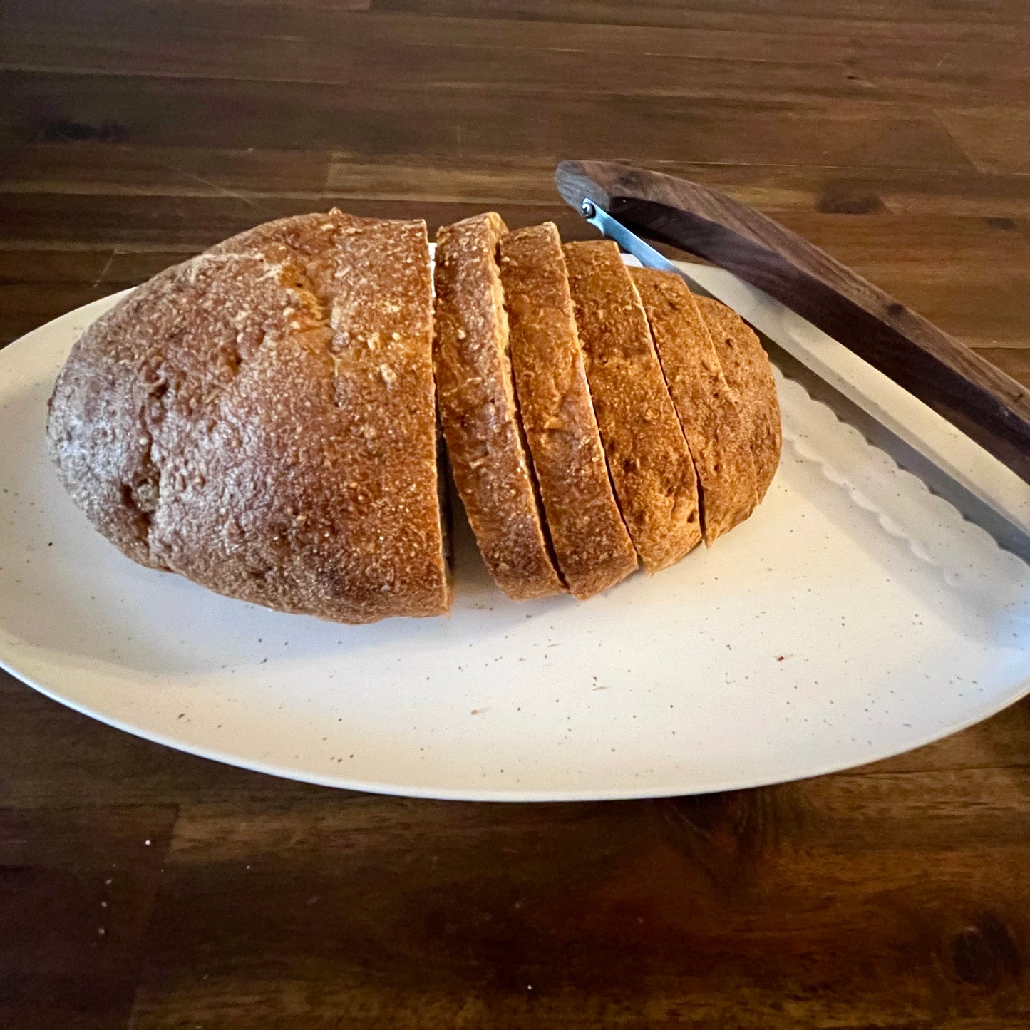 Slices of gluten-free Italian bread, perfect for sandwiches or snacks.